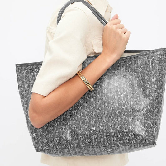 Goyard Saint Louis MM Bag Tote With Pochette Grey