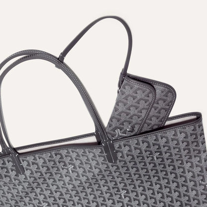 Goyard Saint Louis MM Bag Tote With Pochette Grey
