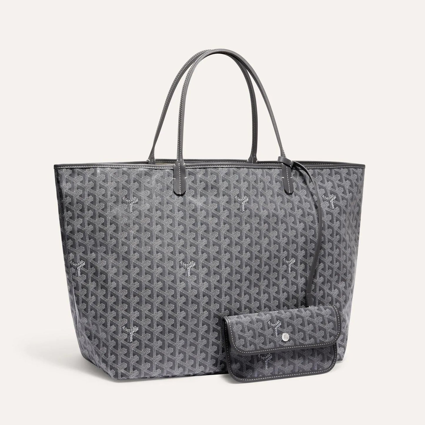 Goyard Saint Louis MM Bag Tote With Pochette Grey
