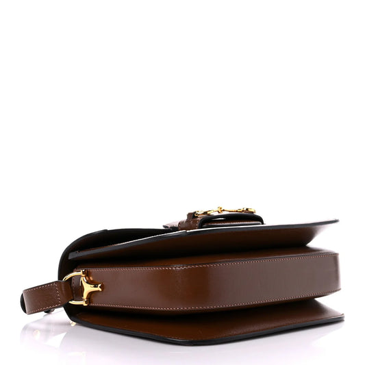 Gucci GG Supreme Monogram Horsebit 1955 Shoulder Bag Beige Brown Sugar