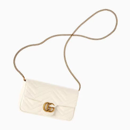 Gucci Marmont Mini Bag White Leather