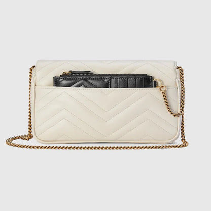Gucci Marmont Mini Bag White Leather