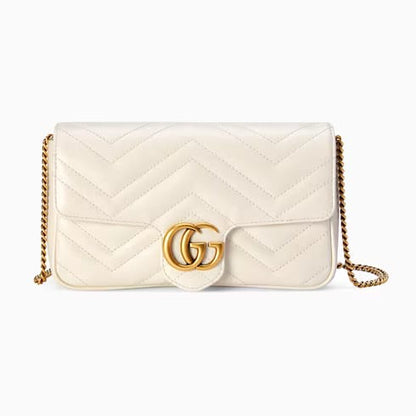 Gucci Marmont Mini Bag White Leather
