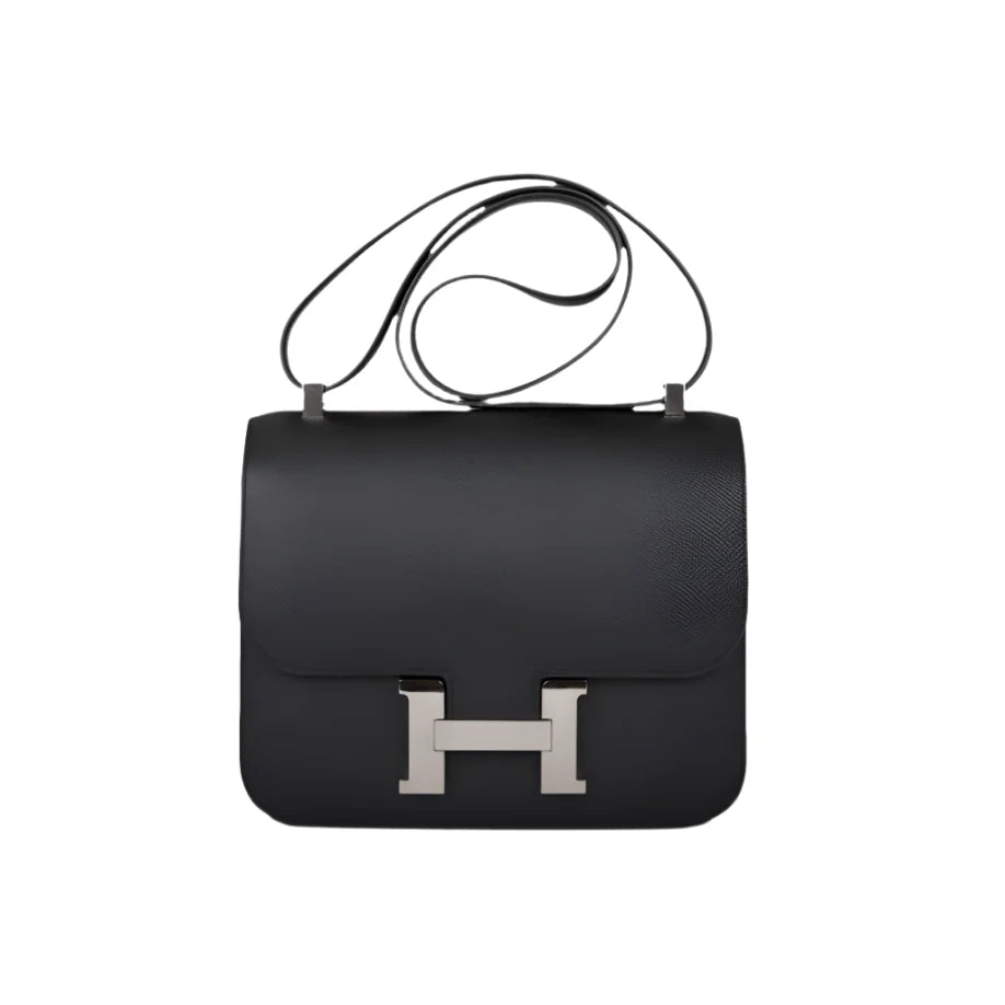 Hermès Bag Constance 24 Black Epsom Palladium