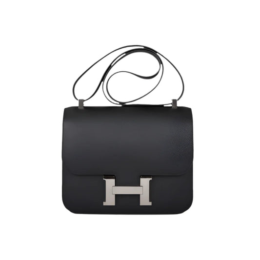 Hermès Bag Constance 24 Black Epsom Palladium