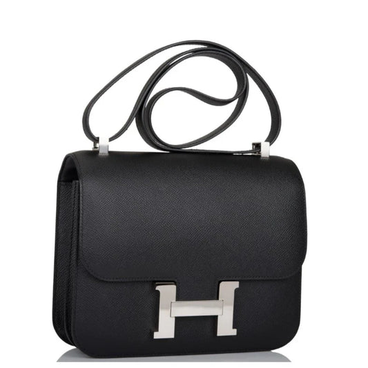 Hermès Bag Constance 24 Black Epsom Palladium