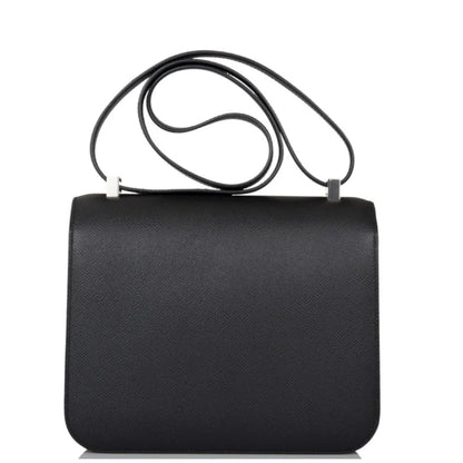 Hermès Bag Constance 24 Black Epsom Palladium