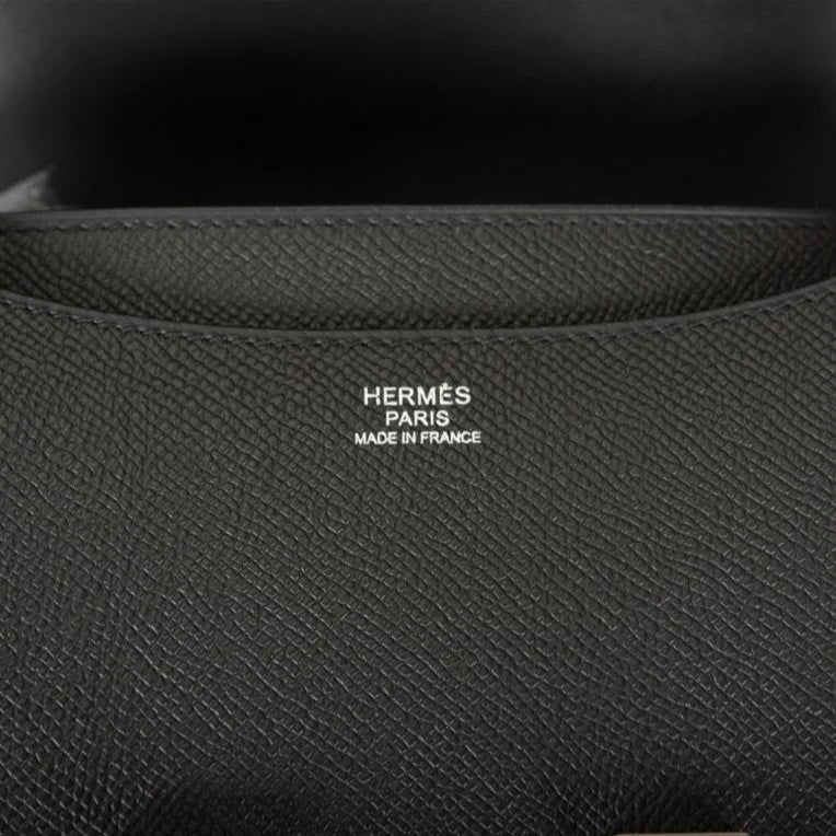 Hermès Bag Constance 24 Black Epsom Palladium
