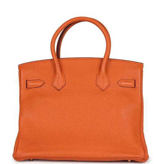Hermès Birkin 35 cm Handbag in Orange Togo Leather