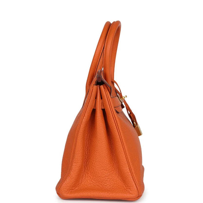 Hermès Birkin 35 cm Handbag in Orange Togo Leather