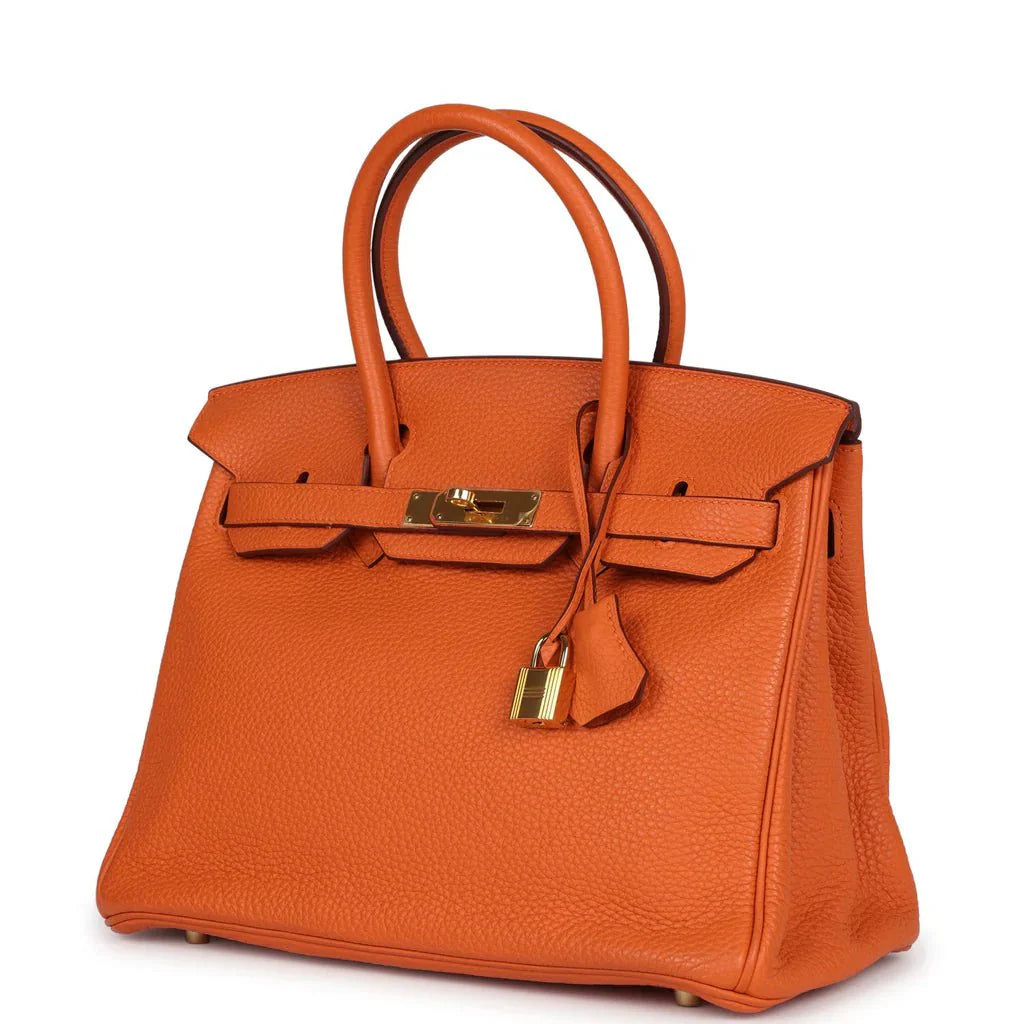 Hermès Birkin 35 cm Handbag in Orange Togo Leather