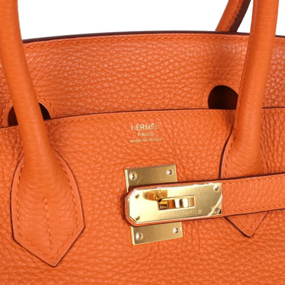 Hermès Birkin 35 cm Handbag in Orange Togo Leather