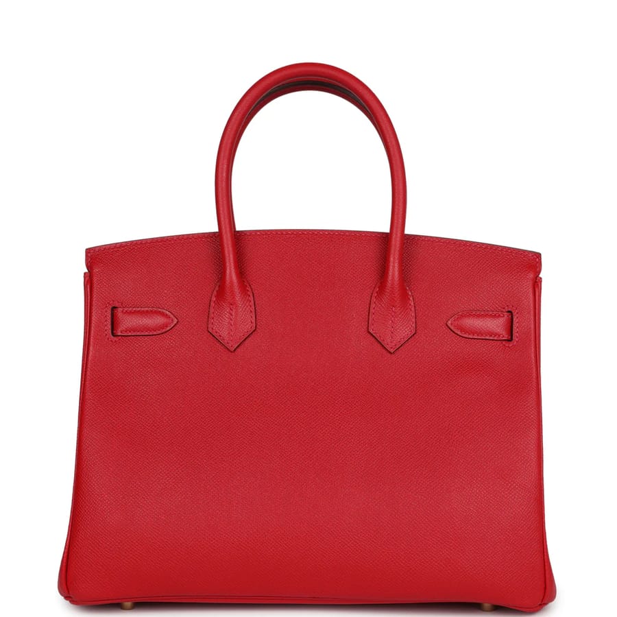 Hermès Birkin 35 Red Leather Gold Hardware