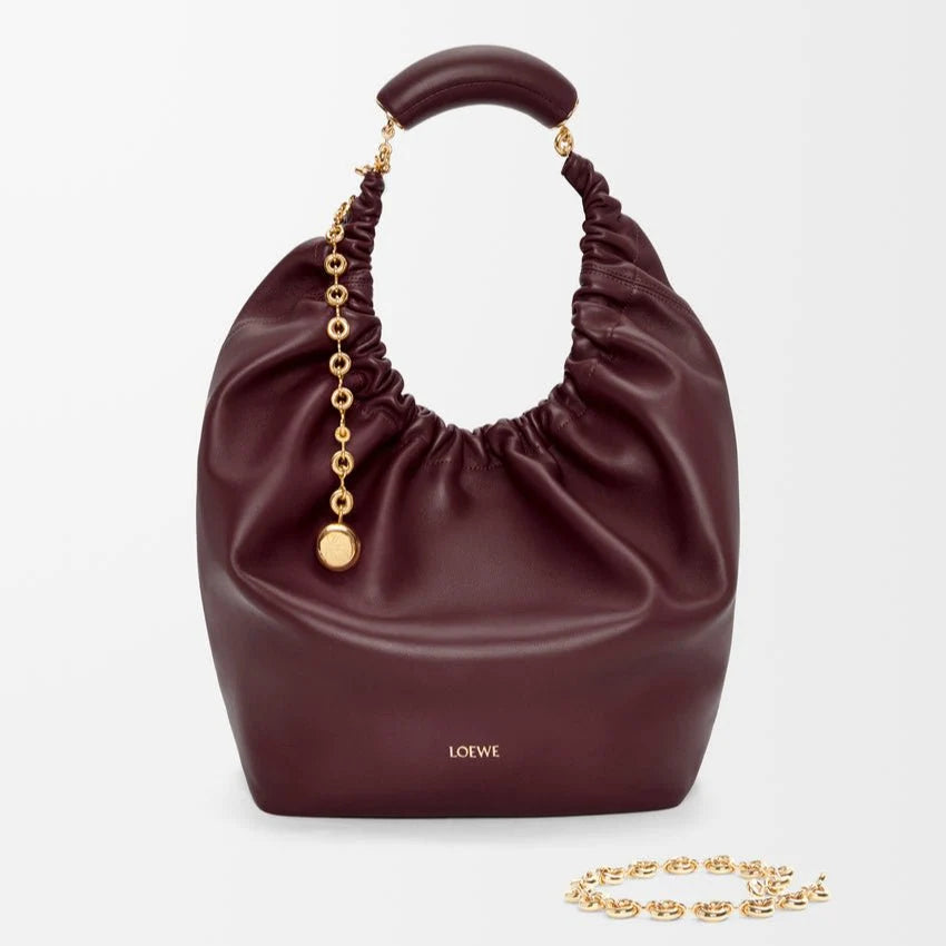 Loewe Medium Squeeze Bag Dark Burgundy