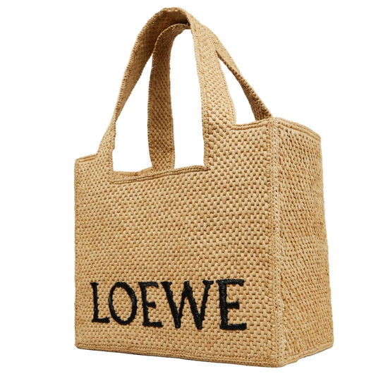 Loewe Paula's Ibiza Medium Logo Raffia Tote Bag