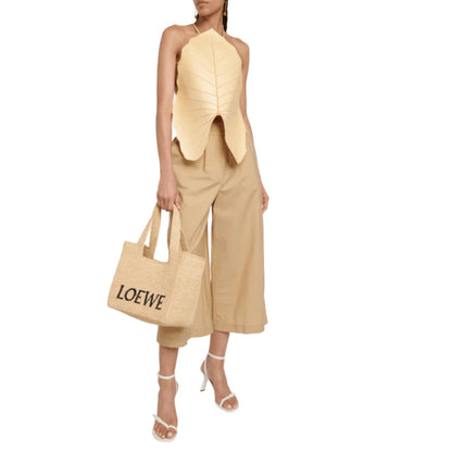 Loewe Paula's Ibiza Medium Logo Raffia Tote Bag