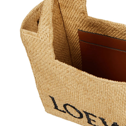 Loewe Paula's Ibiza Medium Logo Raffia Tote Bag