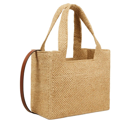 Loewe Paula's Ibiza Medium Logo Raffia Tote Bag