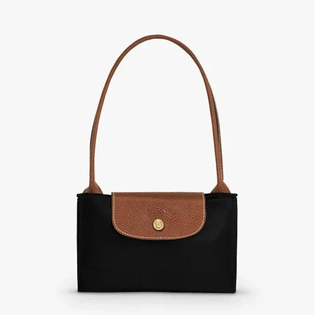 Longchamp Le Pliage Medium Shoulder Bag Black And Brown