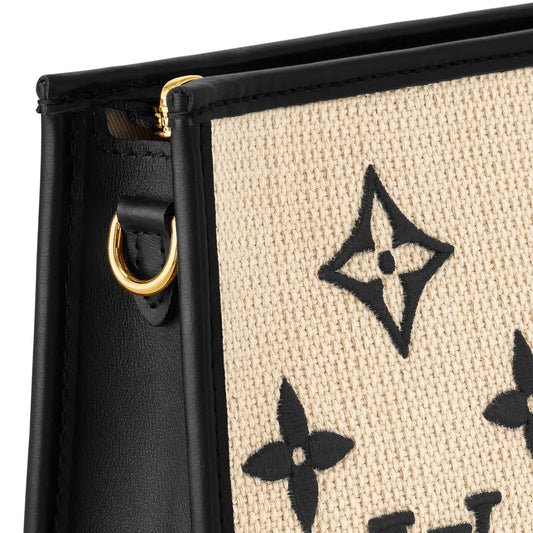 Louis Vuitton Raffia and Leather Poche With Chain