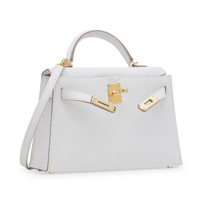 Hermès Mini Kelly In Epsom Leather In White With Gold Hardware