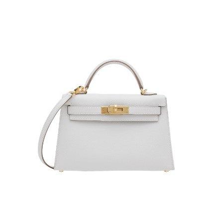 Hermès Mini Kelly In Epsom Leather In White With Gold Hardware