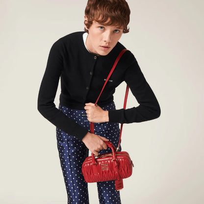 Miu Miu Arcadie Matelassé Nappa Leather -Bag Red