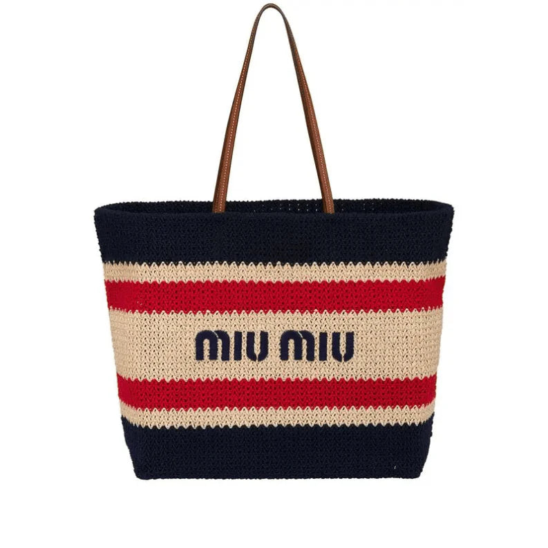 Miu Miu Logo-Print Tote Bag