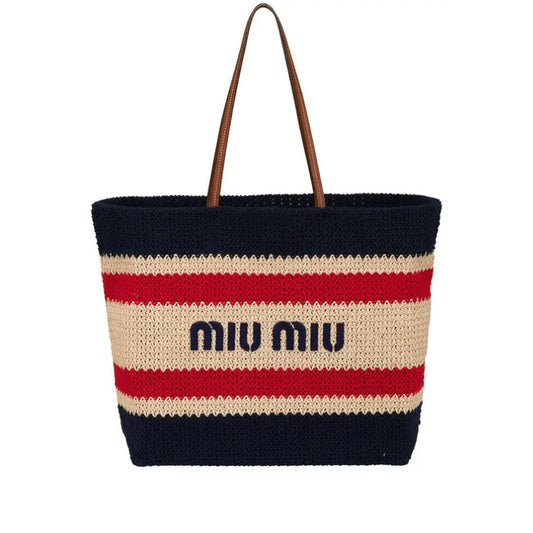 Miu Miu Logo-Print Tote Bag