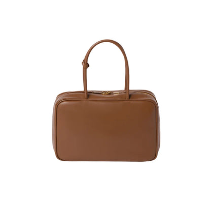 Miu Miu Leather Beau Bag Cognac