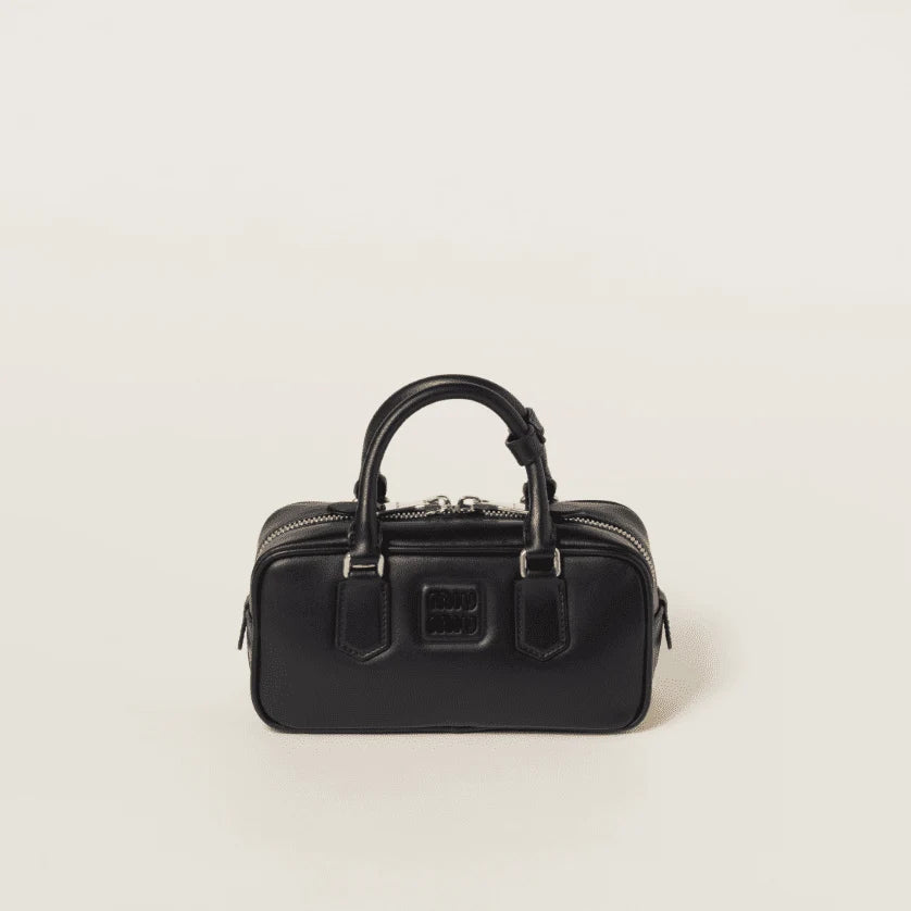 Miu Miu Regular Arcadie Leather Bag Black