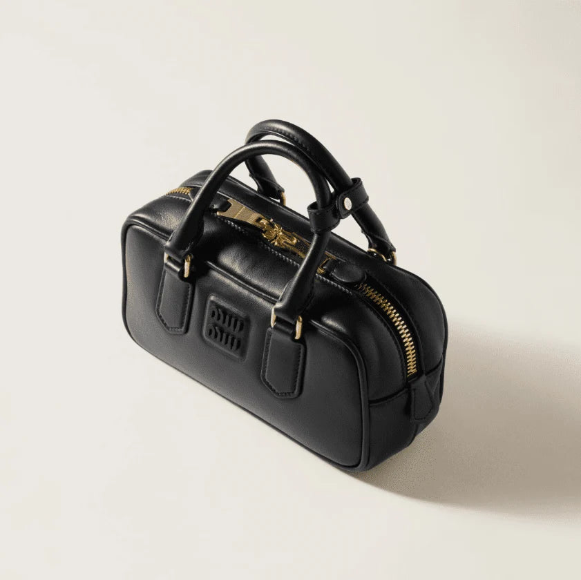 Miu Miu Regular Arcadie Leather Bag Black