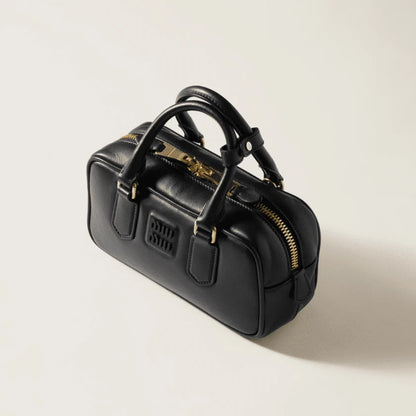 Miu Miu Regular Arcadie Leather Bag Black