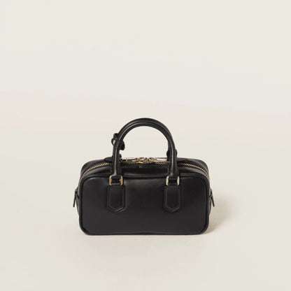 Miu Miu Regular Arcadie Leather Bag Black