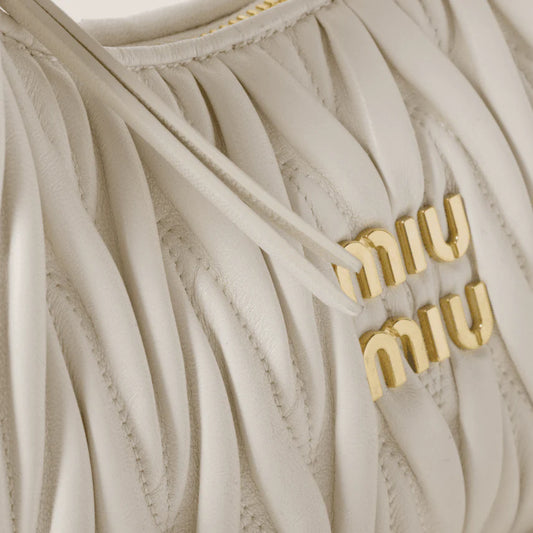 Miu Miu Small Wander Quilted Nappa Leather Hobo Bag