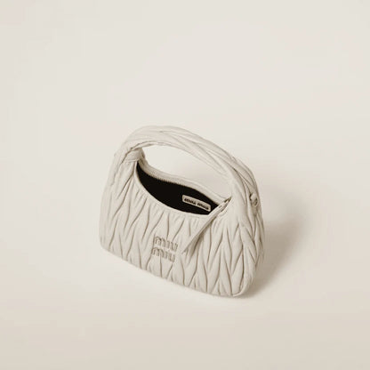 Miu Miu Small Wander Quilted Nappa Leather Hobo Bag