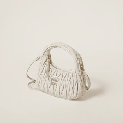 Miu Miu Small Wander Quilted Nappa Leather Hobo Bag