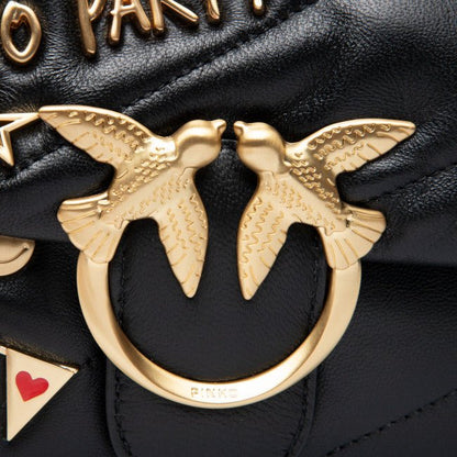 Pinko Love Mini Puff Party Cl Golden Metal