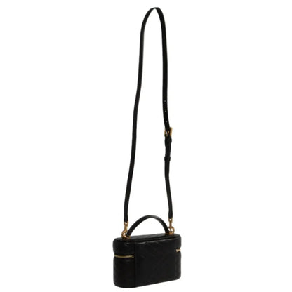 Yves Saint Laurent Black Vanity Bag With Cassandre In Quilted Leather Woman