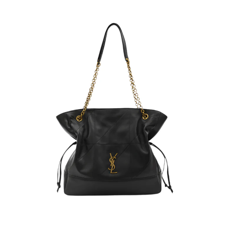 Yves Saint Laurent Jamie Shopping Bag – Black Quilted Leather With Tonal