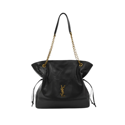 Yves Saint Laurent Jamie Shopping Bag – Black Quilted Leather With Tonal