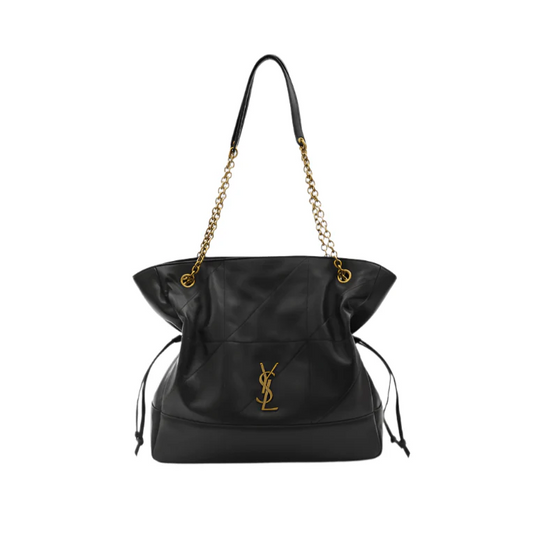 Yves Saint Laurent Jamie Shopping Bag – Black Quilted Leather With Tonal