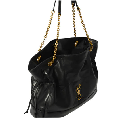 Yves Saint Laurent Jamie Shopping Bag – Black Quilted Leather With Tonal