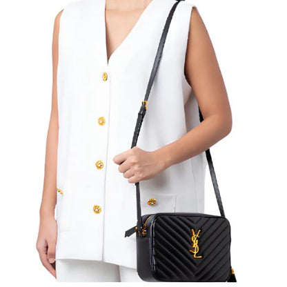Saint Laurent Lou Camera Bag Black Leather