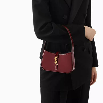 YSL Burgundy Hobo Bag