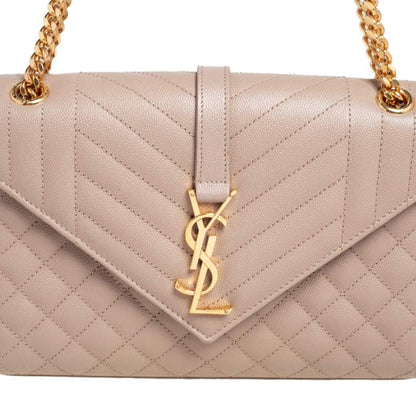 Yves Saint Laurent Cassandre Beige Quilted Leather Shoulder Bag